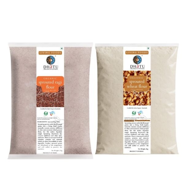 Sprouted Flour Combo Pack 4 kg – Ragi & Wheat 2kg Each